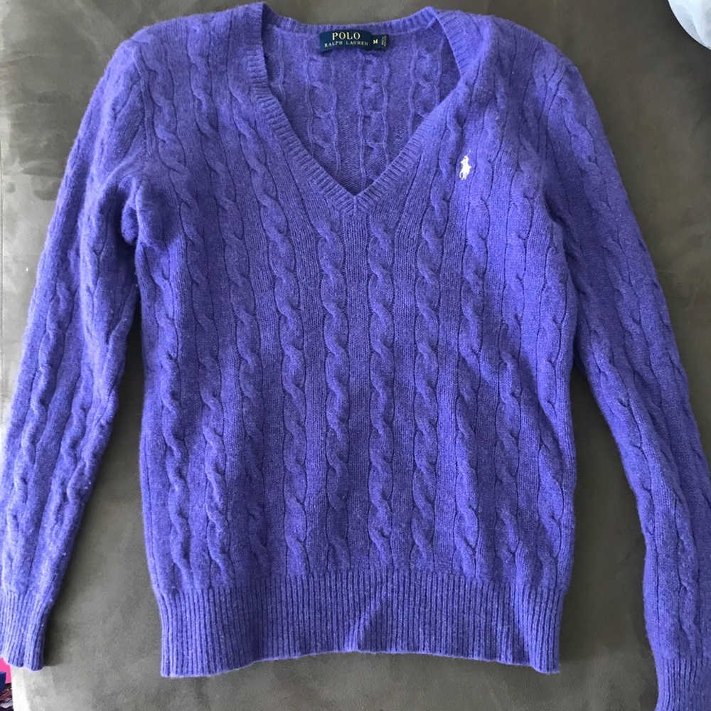 Medium purple Polo Ralph Lauren Cable Knit Sweater